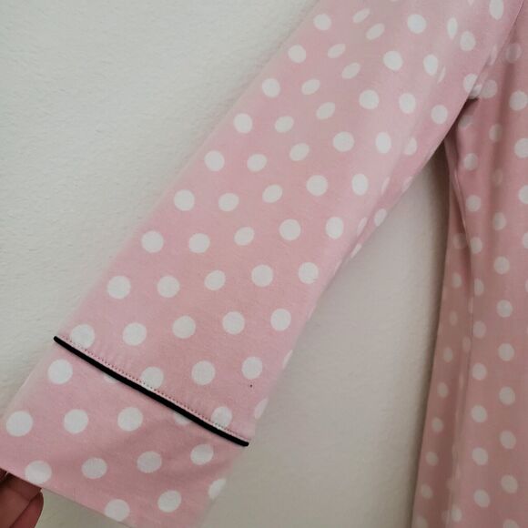 Soma Nightgown Small Pink Pajama Dress Embraceable Polka Dot Nightie Lounge - Picture 4 of 10